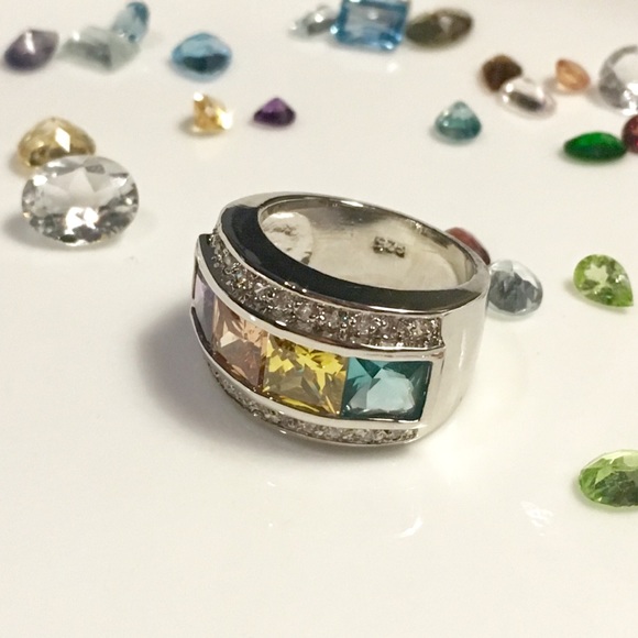 🎀BOGO🎀 LC Multi-Gemstone Ring, Sterling 925 - Picture 3 of 6